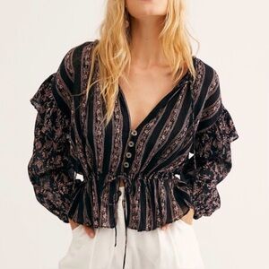 Free People Amanda’s printed blouse, medium